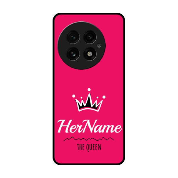OnePlus 13 5G Custom Glass Phone CaseQueen With Name Design OnePlus 13 5G Custom Glass Phone CaseQueen With Name Design