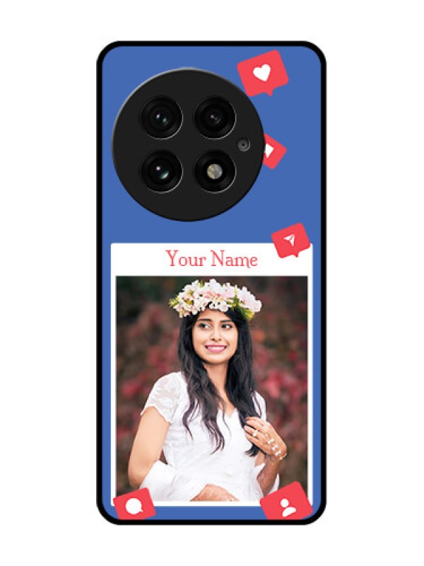 Custom OnePlus 13 5G Custom Glass Phone CaseLike Share And Comment Design