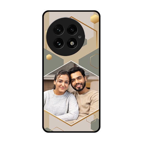 OnePlus 13 5G Custom Glass Phone CaseStylish Hexagon Pattern Design OnePlus 13 5G Custom Glass Phone CaseStylish Hexagon Pattern Design