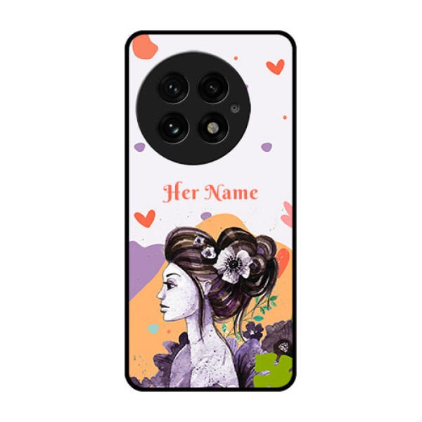OnePlus 13 5G Custom Glass Phone CaseWoman And Nature Design