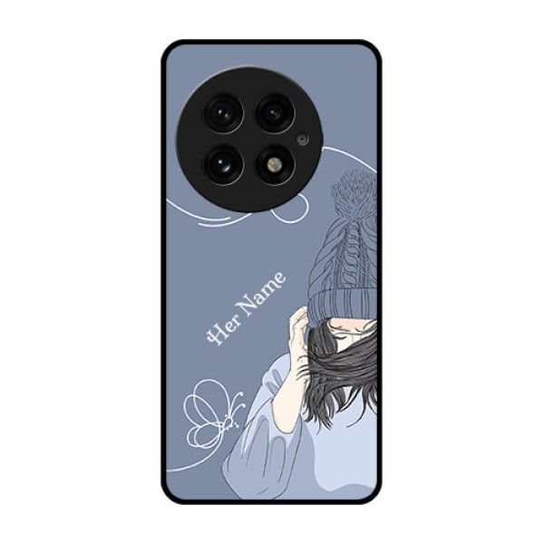 OnePlus 13 5G Custom Glass Phone CaseGirl In Winter Outfit Design OnePlus 13 5G Custom Glass Phone CaseGirl In Winter Outfit Design
