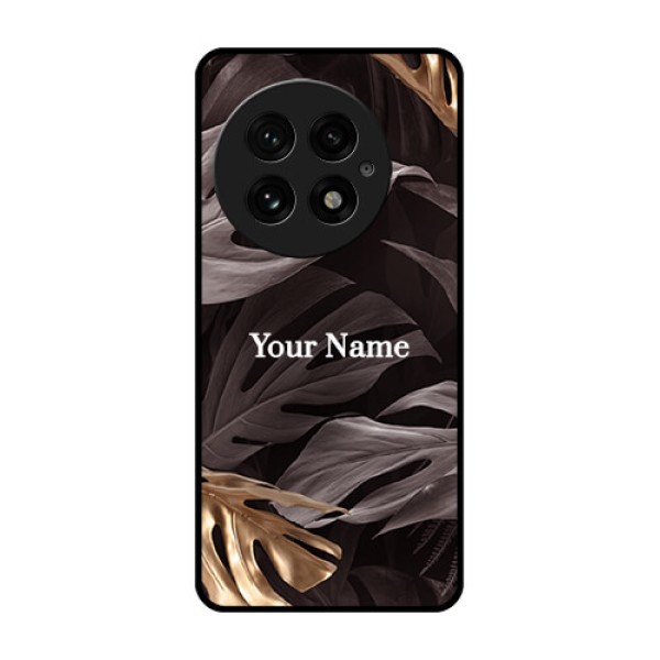 OnePlus 13 5G Custom Glass Phone CaseWild Leaves Digital Paint Design