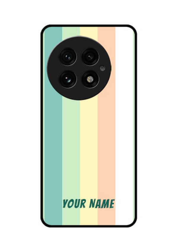 OnePlus 13 5G Custom Glass Phone CaseMulti - Colour Stripes Design