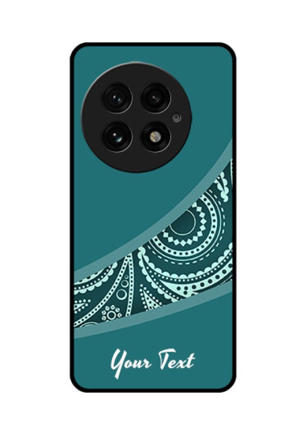 OnePlus 13 5G Custom Glass Phone CaseSemi Visible Floral Design