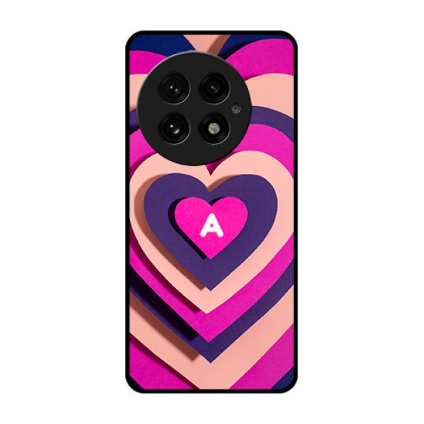 OnePlus 13 5G Custom Glass Phone CaseCute Heart Pattern Design