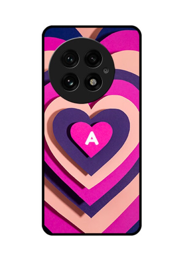 OnePlus 13 5G Custom Glass Phone CaseCute Heart Pattern Design