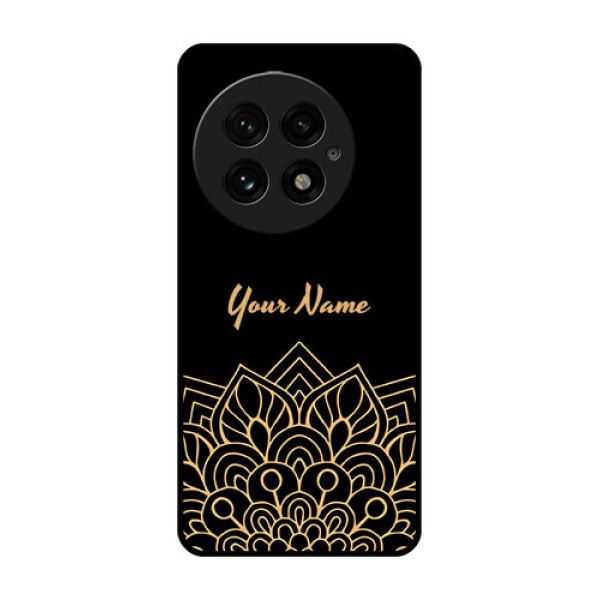 OnePlus 13 5G Custom Glass Phone CaseGolden Mandala Design OnePlus 13 5G Custom Glass Phone CaseGolden Mandala Design