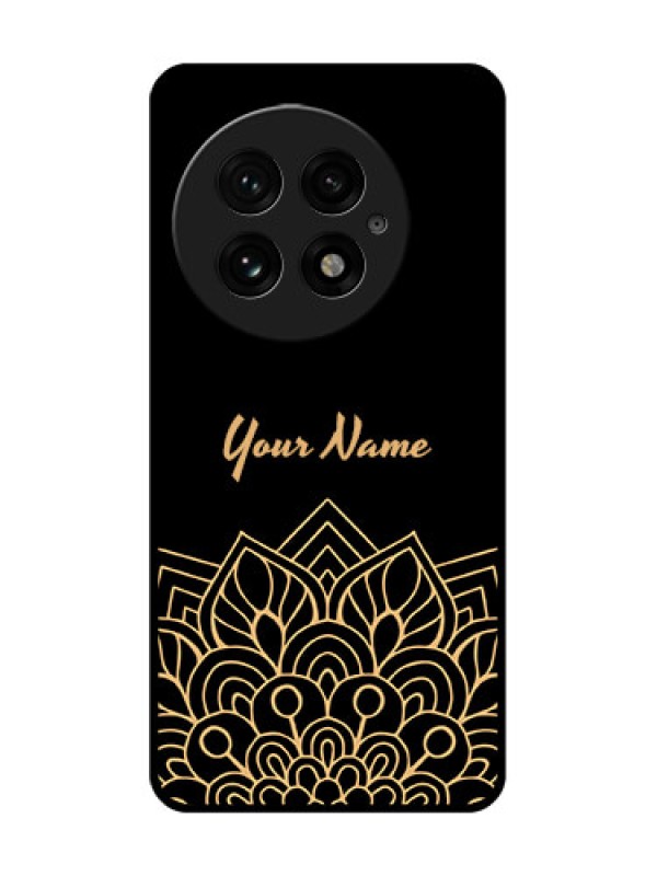 Custom OnePlus 13 5G Custom Glass Phone CaseGolden Mandala Design