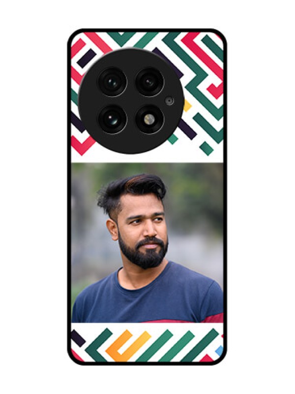 Custom OnePlus 13 5G Custom Glass Phone CaseColorful Maze Pattern Design