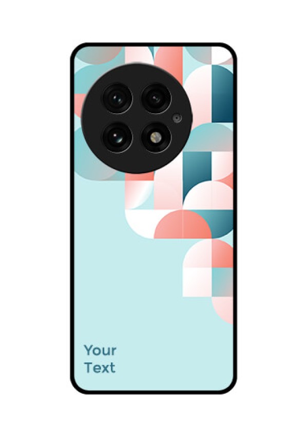 OnePlus 13 5G Custom Glass Phone CaseStylish Semi - Circle Pattern Design