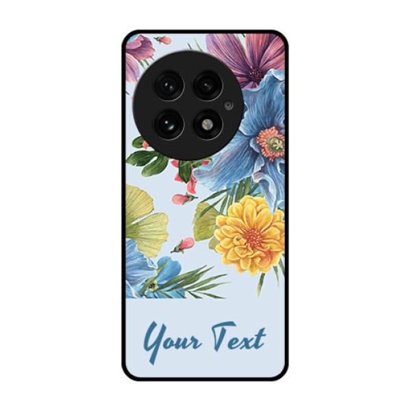 OnePlus 13 5G Custom Glass Phone CaseStunning Watercolored Flowers Painting Design