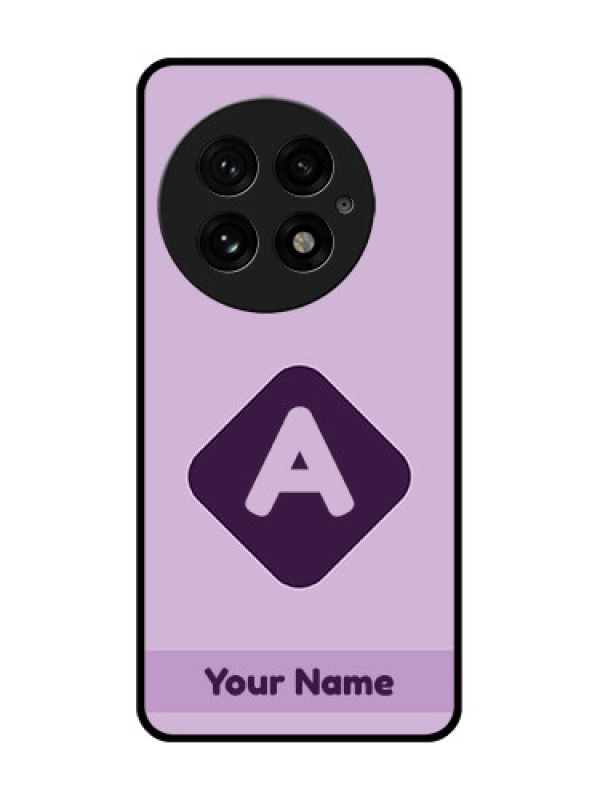 Custom OnePlus 13 5G Custom Glass Phone CaseCustom Letter In Curved Badge Design