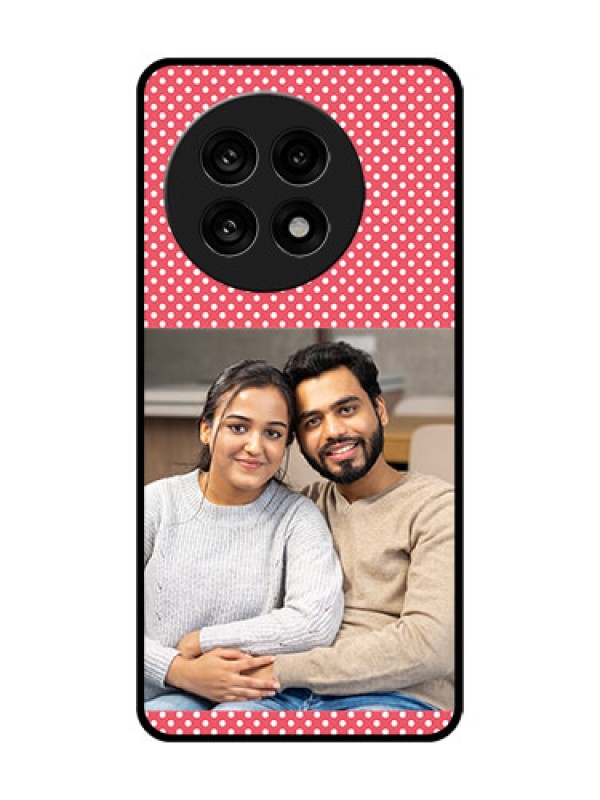 Custom OnePlus 13R 5G Custom Glass Phone Case - White Dotted Design