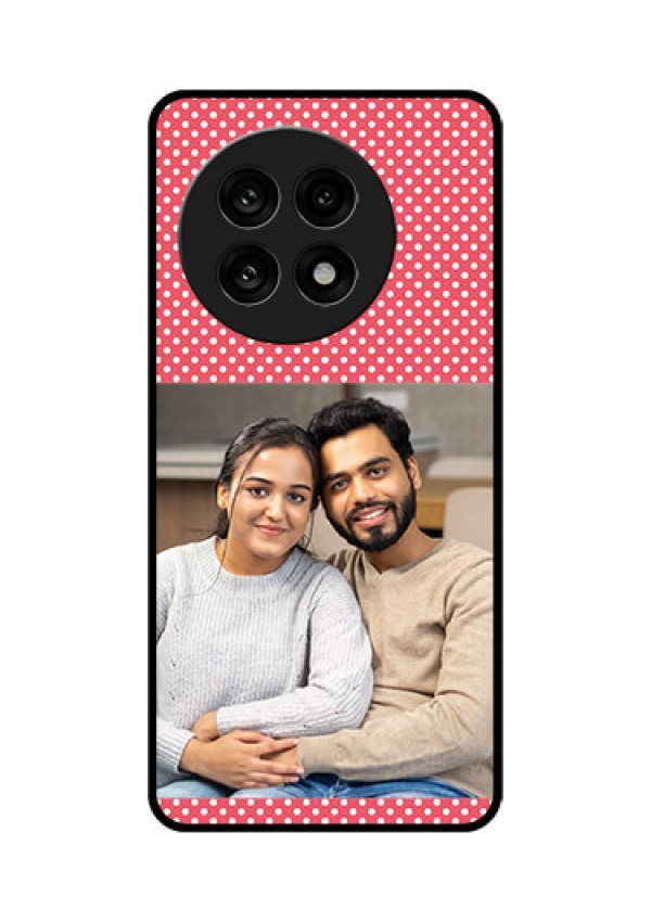 OnePlus 13R 5G Custom Glass Phone Case - White Dotted Design