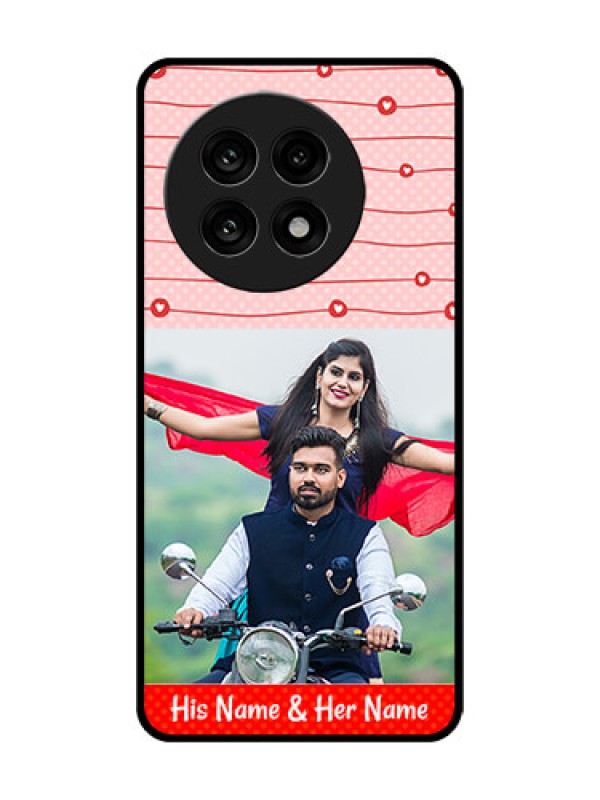 Custom OnePlus 13R 5G Custom Glass Phone Case - Red Pattern Case Design