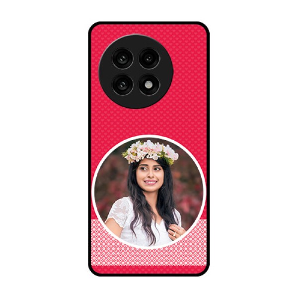 OnePlus 13R 5G Custom Glass Phone Case - Pink Color Pattern Design