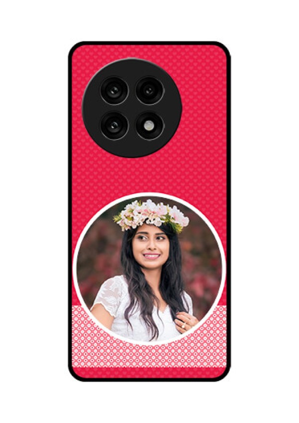 OnePlus 13R 5G Custom Glass Phone Case - Pink Color Pattern Design