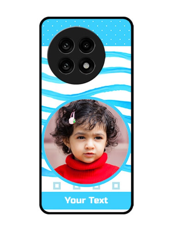 Custom OnePlus 13R 5G Custom Glass Phone Case - Simple Blue Case Design