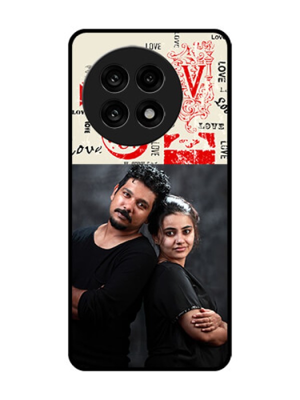 Custom OnePlus 13R 5G Custom Glass Phone Case - Trendy Love Design Case