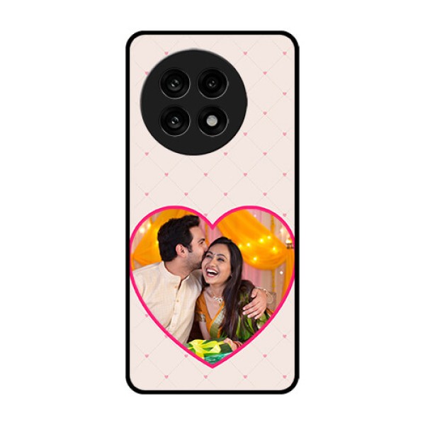 OnePlus 13R 5G Custom Glass Phone Case - Heart Shape Design