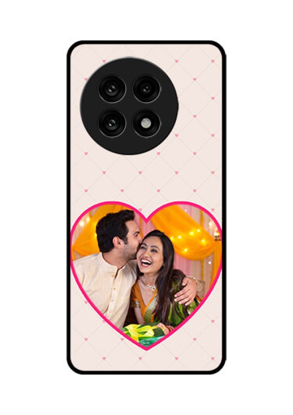 OnePlus 13R 5G Custom Glass Phone Case - Heart Shape Design