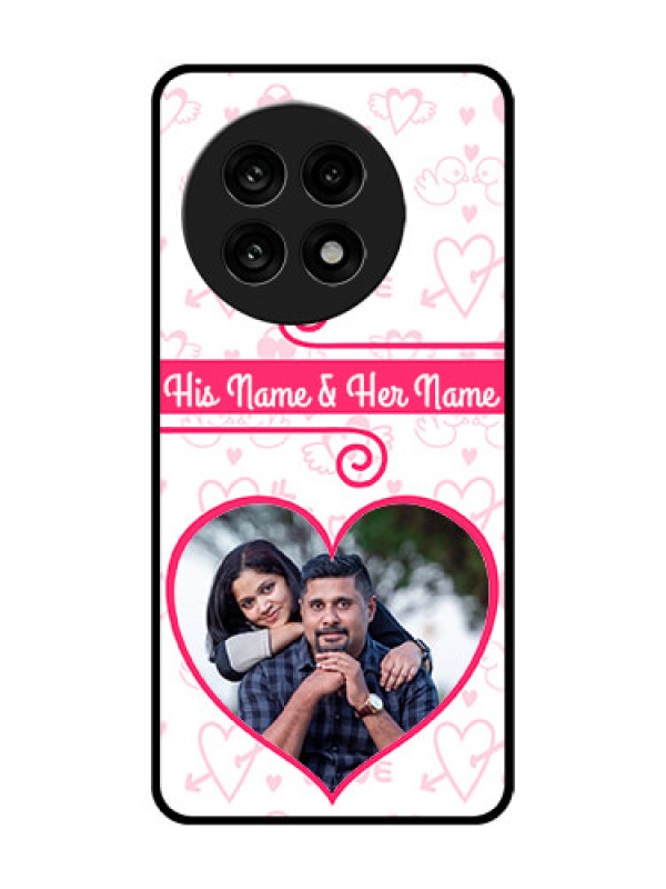 Custom OnePlus 13R 5G Custom Glass Phone Case - Heart Shape Love Design