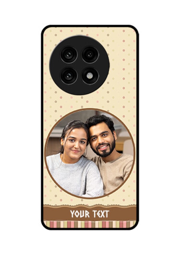 OnePlus 13R 5G Custom Glass Phone Case - Brown Dotted Mobile Case Design