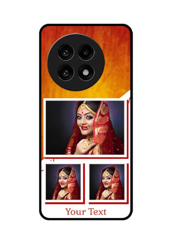 OnePlus 13R 5G Custom Glass Phone Case - Wedding Memories Design