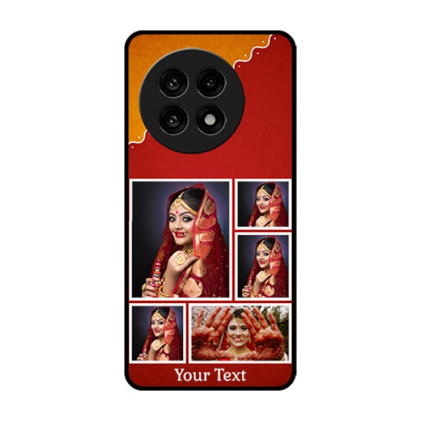 OnePlus 13R 5G Custom Glass Phone Case - Wedding Pic Upload Design