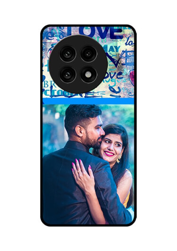 OnePlus 13R 5G Custom Glass Phone Case - Colorful Love Design