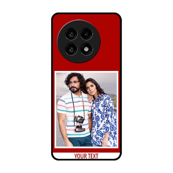 OnePlus 13R 5G Custom Glass Phone Case - Red Color Design