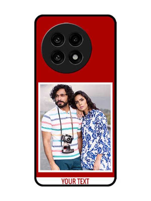 Custom OnePlus 13R 5G Custom Glass Phone Case - Red Color Design