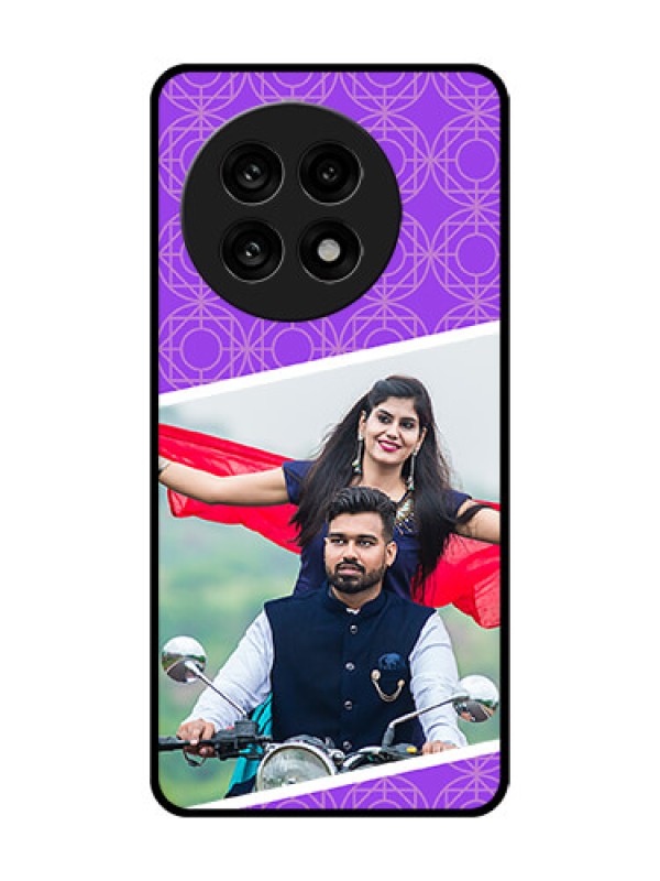 Custom OnePlus 13R 5G Custom Glass Phone Case - Violet Color Pattern Design