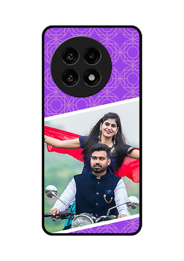 OnePlus 13R 5G Custom Glass Phone Case - Violet Color Pattern Design