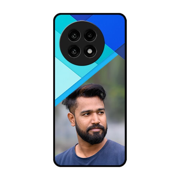 OnePlus 13R 5G Custom Glass Phone Case - Blue Pattern Design