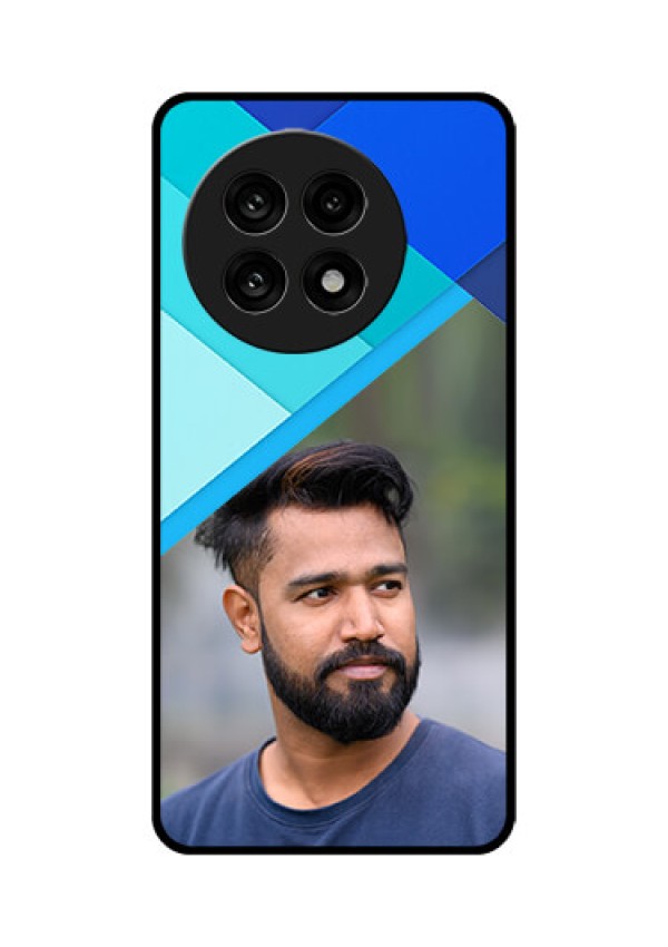 OnePlus 13R 5G Custom Glass Phone Case - Blue Pattern Design