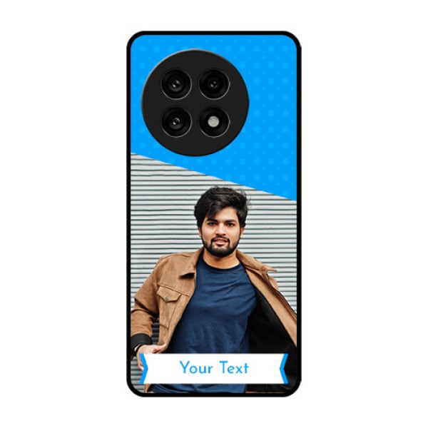 OnePlus 13R 5G Custom Glass Phone Case - Simple Blue Color Design