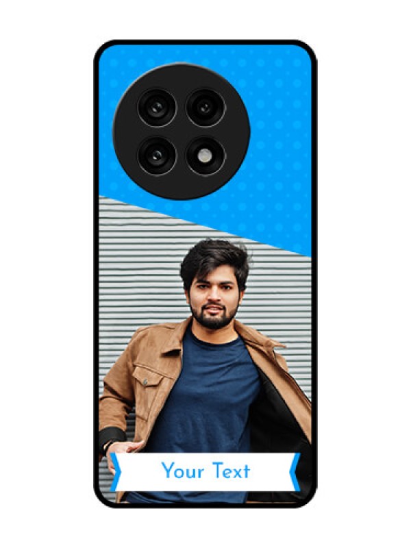 Custom OnePlus 13R 5G Custom Glass Phone Case - Simple Blue Color Design