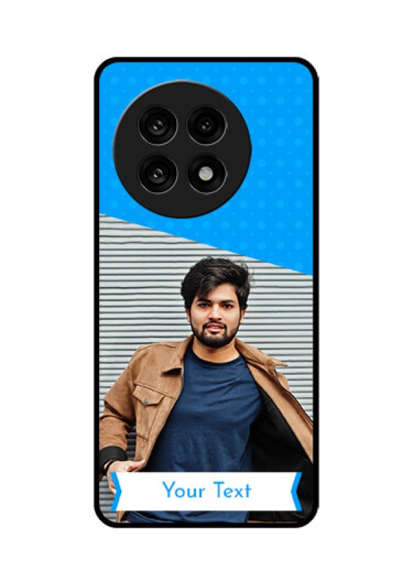 OnePlus 13R 5G Custom Glass Phone Case - Simple Blue Color Design
