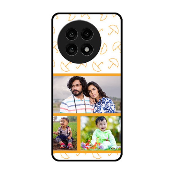 OnePlus 13R 5G Custom Glass Phone Case - Yellow Pattern Design OnePlus 13R 5G Custom Glass Phone Case - Yellow Pattern Design