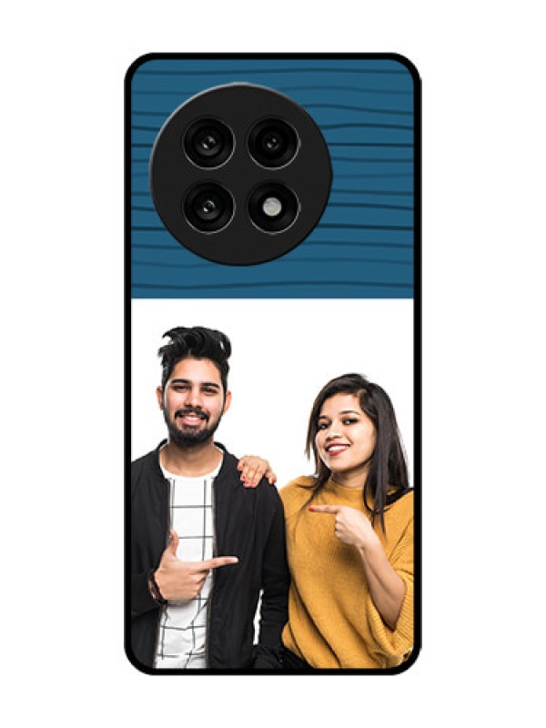 Custom OnePlus 13R 5G Custom Glass Phone Case - Blue Pattern Cover Design