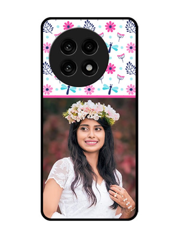 Custom OnePlus 13R 5G Custom Glass Phone Case - Colorful Flower Design