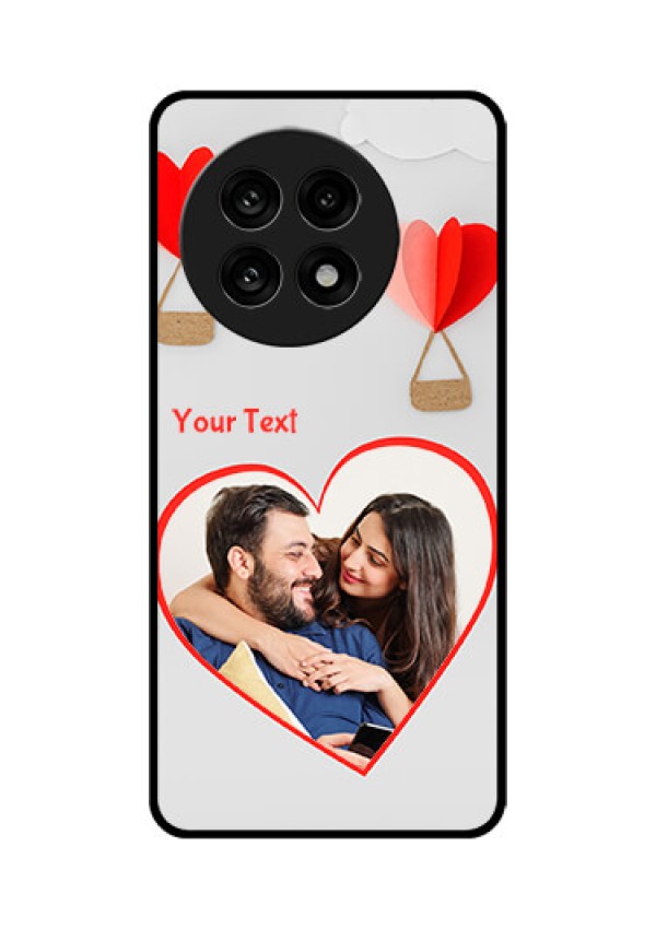 OnePlus 13R 5G Custom Glass Phone Case - Parachute Love Design