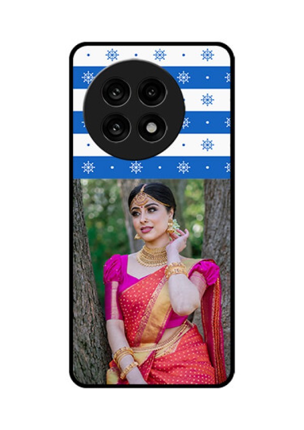 OnePlus 13R 5G Custom Glass Phone Case - Snow Pattern Design