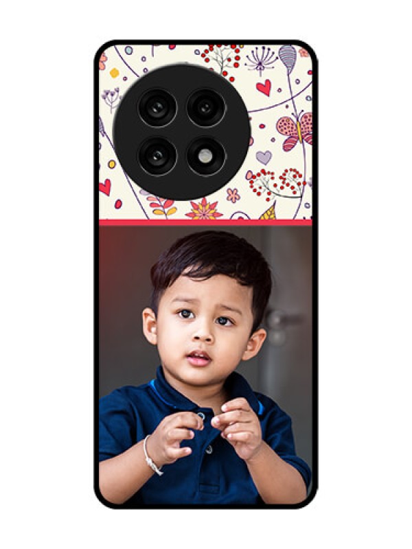 Custom OnePlus 13R 5G Custom Glass Phone Case - Premium Floral Design