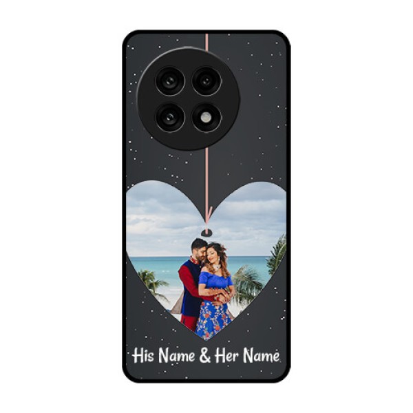 OnePlus 13R 5G Custom Glass Phone Case - Hanging Heart Design