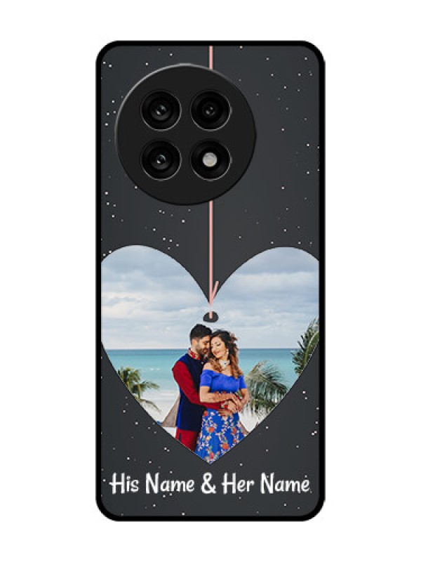 Custom OnePlus 13R 5G Custom Glass Phone Case - Hanging Heart Design