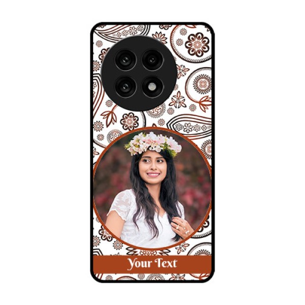 OnePlus 13R 5G Custom Glass Phone Case - Abstract Flower Design