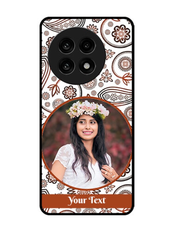 Custom OnePlus 13R 5G Custom Glass Phone Case - Abstract Flower Design
