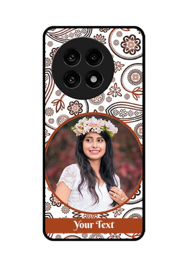 OnePlus 13R 5G Custom Glass Phone Case - Abstract Flower Design